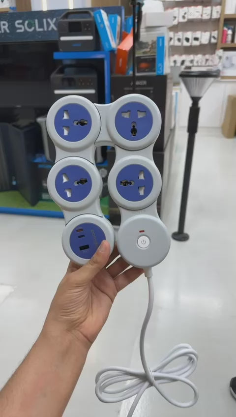 چند راهی و محافظ برق پرودو مدل Porodo multi-socket strip