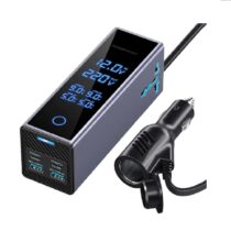 اینورتر فندکی USB و تایپسی 300 وات پاورولوژی مدل PWCUQC044