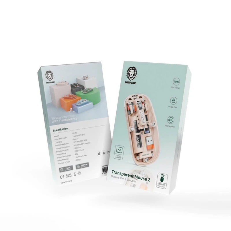 ماوس بیسیم شفاف گرین لاین مدل Transparent Mouse 2 GL-112