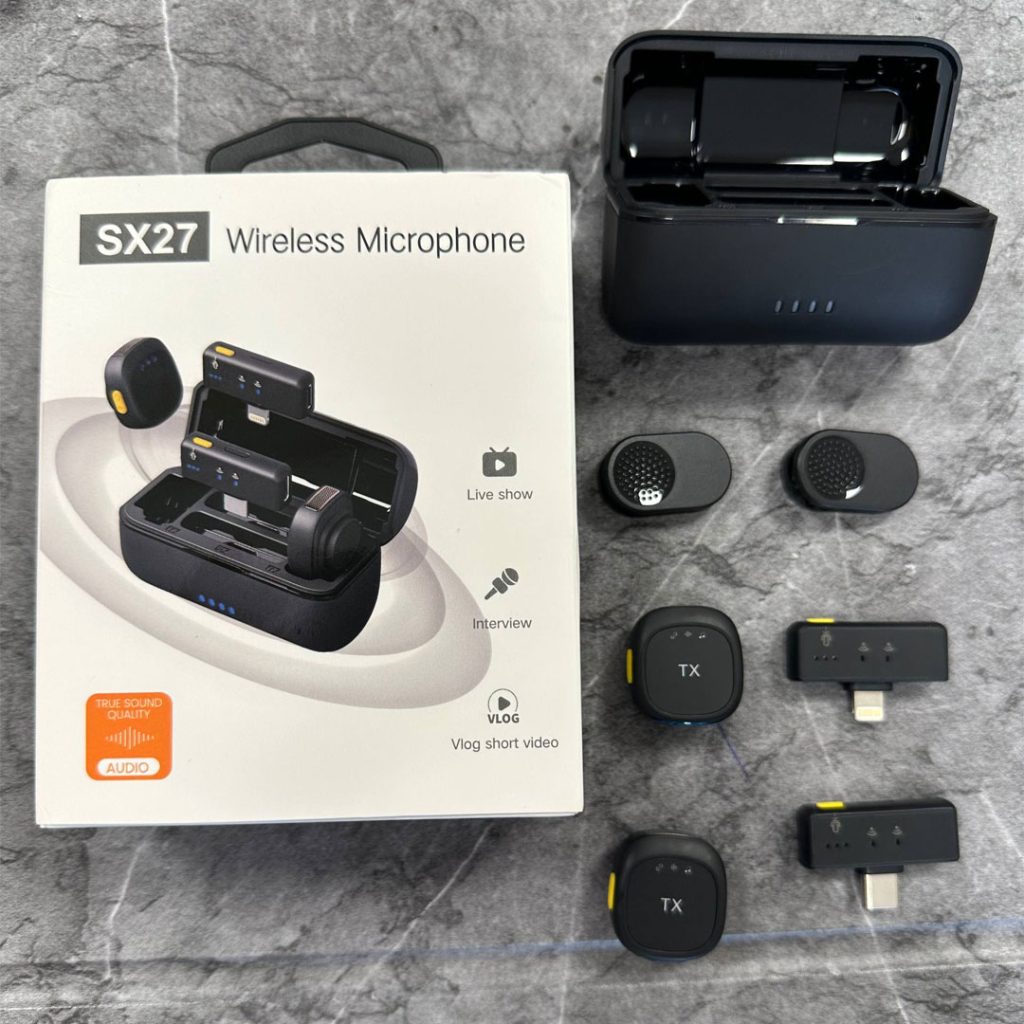 Wireless Microphone Sx27 میکروفن یقهای دو کاربره بیسیم مدل