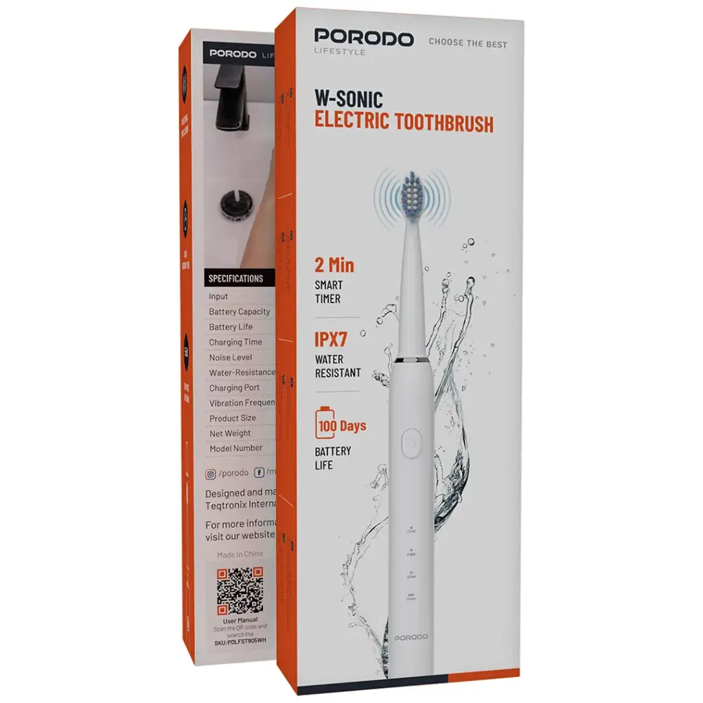مسواک برقی پرودو مدل PORODO W-SONIC PDLFST905 با فناوری سونیک