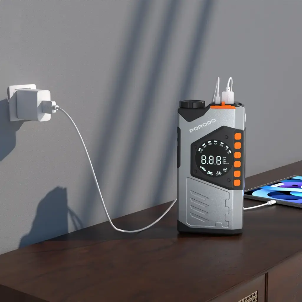 جامپ استارت و پمپ باد پرودو Porodo VoltBoost 10000mAh Compact Utility Tool PDPBA10GY