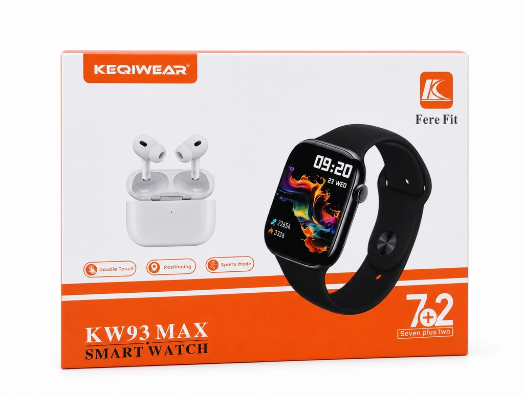 پک ساعت هوشمند و ایرپاد کیکویر KW93 MAX با 7بند