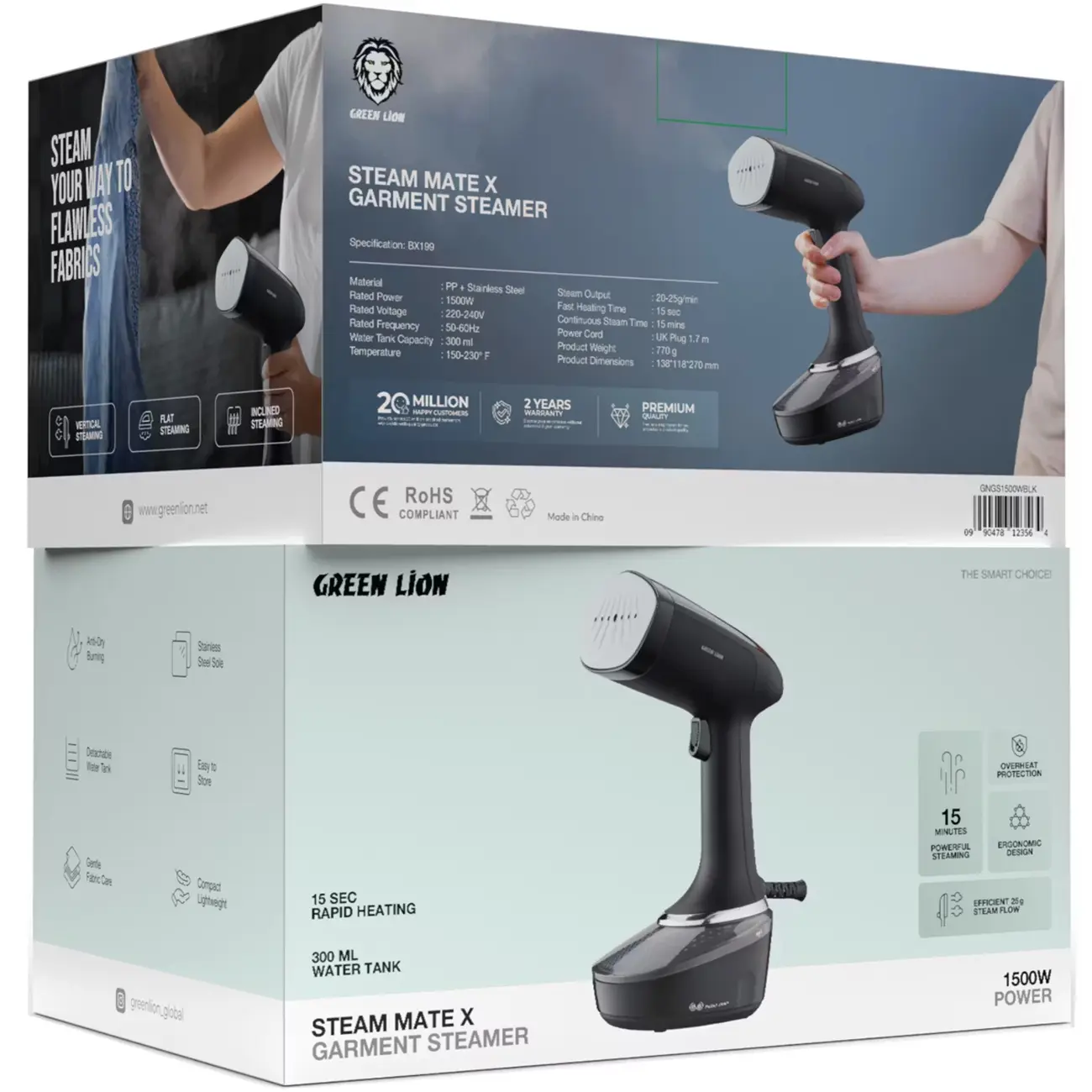 اتو بخار دستی گرین لاین مدل Green Lion STEAM MATE X BX199