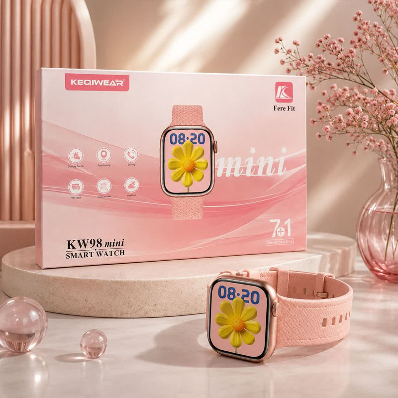 ساعت هوشمند کیکویر مدل KEQIWEAR KW98 Mini به همراه 7 بند