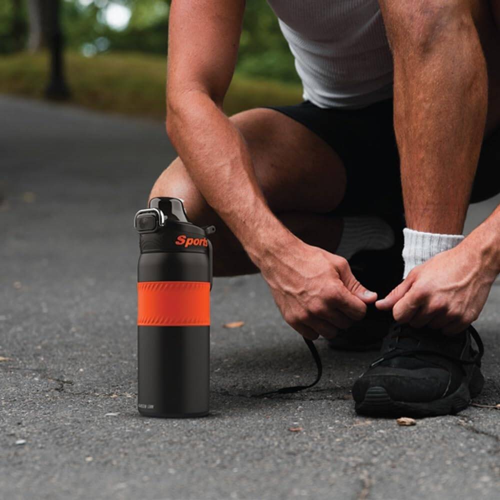 فلاسک و قمقمه ورزشی 550 میلی‌لیتر گرین لاین Green Lion Athlete Thermal Bottle GNATHTMBBK