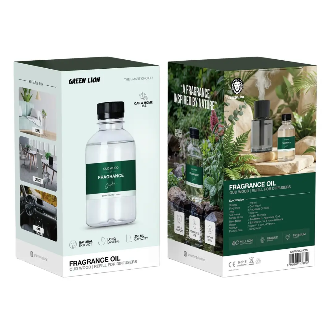 اسانس عود چوبی مخصوص شارژ مجدد دیفیوزر گرین لاین GNFROUD250ML