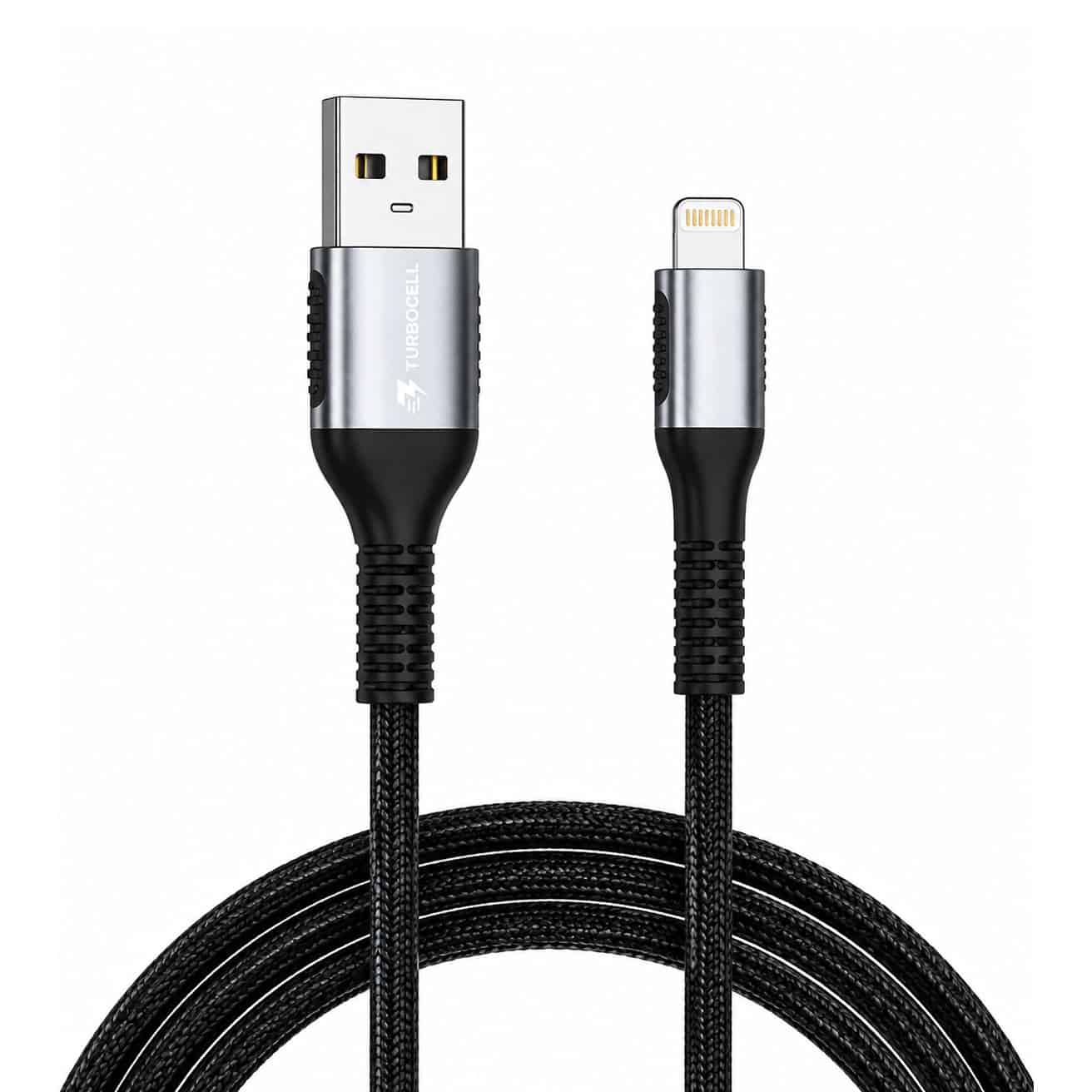 کابل توربوسل USB به Lightning مدل Turbocell T010 شارژ سریع و انتقال اطلاعات آیفون