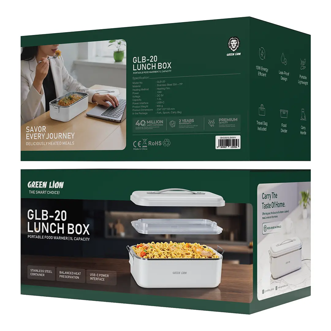 ظرف غذای برقی گرمکندار گرین لاین 1 لیتری مدل Green Lion GLB-20
