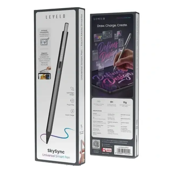 قلم هوشمند لمسی لولو Levelo SkySync Universal Stylus Smart Pen LVLSYSCUSPGY