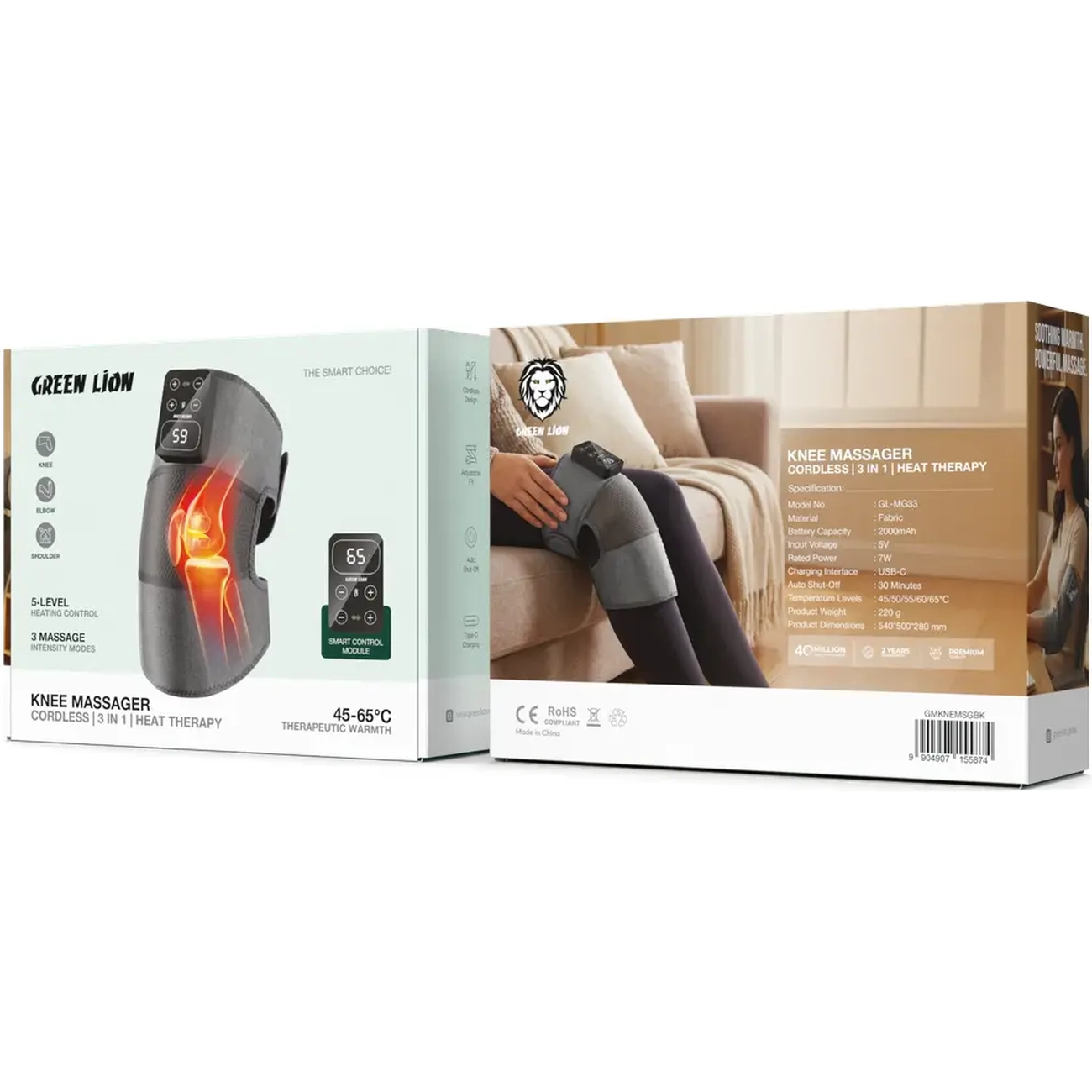 ماساژور زانو گرین لاین Green Lion Knee Massager GMKNEMSGBK